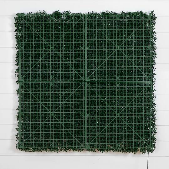40" Pre-Lit Warm White LED Boxwood Artificial Living Wall Panel